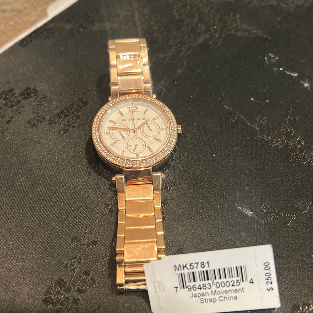 MICHAEL KORS PARKER CHRONO ROSE GOLD CRYSTALS WOMEN'S MK5781 WATCH